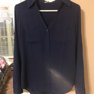 Navy Blue Blouse
